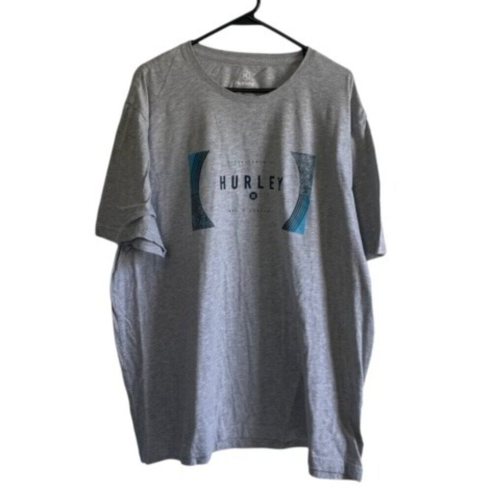 Hurley Mens Graphic Tee Grey Size XXL